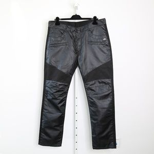 A. Tiziano Black Textured Pants